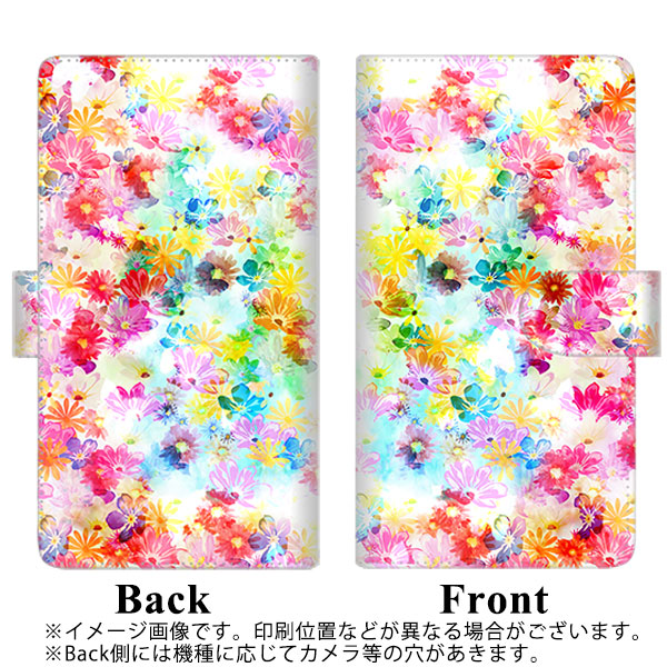 アンドロイドワン S8 高画質仕上げ プリント手帳型ケース(通常型)【SC876 リバティプリント プレスドフラワー（ホワイト）】