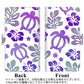 iPhone5/iPhone5s 高画質仕上げ プリント手帳型ケース(通常型)【SC878 ハワイアンアロハホヌ（パープル）】