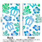 iPhone5/iPhone5s 高画質仕上げ プリント手帳型ケース(通常型)【SC880 ハワイアンアロハホヌ（ブルー）】