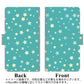 au ギャラクシー S10+ SCV42 高画質仕上げ プリント手帳型ケース(通常型)【SC898 星柄プリント（グリーン）】