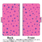iPhone5/iPhone5s 高画質仕上げ プリント手帳型ケース(通常型)【SC899 星柄プリント（ピンク）】