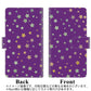 Y!mobile ZTE リベロ5G A003ZT 高画質仕上げ プリント手帳型ケース(通常型)【SC900 星柄プリント（パープル）】