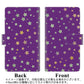 Nothing Phone(1) 高画質仕上げ プリント手帳型ケース(通常型)【SC900 星柄プリント（パープル）】