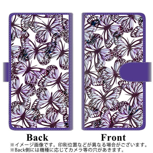 Libero 5G II A103ZT Y!mobile 高画質仕上げ プリント手帳型ケース(通常型)【SC903 ガーデンバタフライ パープル】