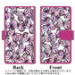 iPhone5/iPhone5s 高画質仕上げ プリント手帳型ケース(通常型)【SC904 ガーデンバタフライ ピンク】