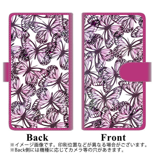 DIGNO BX2 A101KC SoftBank 高画質仕上げ プリント手帳型ケース(通常型)【SC904 ガーデンバタフライ ピンク】