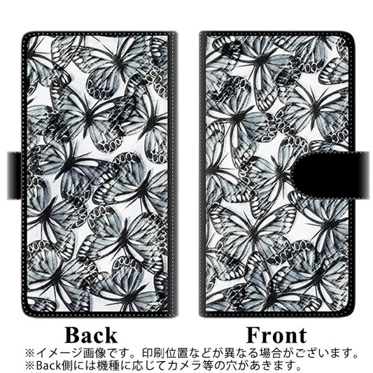 DIGNO BX2 A101KC SoftBank 高画質仕上げ プリント手帳型ケース(通常型)【SC905 ガーデンバタフライ ブラック】