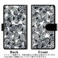 HUAWEI（ファーウェイ）P10 lite WAS-LX2J 高画質仕上げ プリント手帳型ケース(通常型)【SC905 ガーデンバタフライ ブラック】