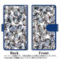 iPhone5/iPhone5s 高画質仕上げ プリント手帳型ケース(通常型)【SC906 ガーデンバタフライ ブルー】