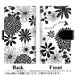 iPhone5/iPhone5s 高画質仕上げ プリント手帳型ケース(通常型)【SC912 花柄モノトーン 01】