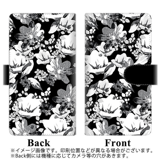 DIGNO SX2 KC-S302 高画質仕上げ プリント手帳型ケース(通常型)【SC913 花柄モノトーン 02】