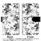 au ギャラクシーS20+ SCG02 高画質仕上げ プリント手帳型ケース(通常型)【SC914 花柄モノトーン 03】