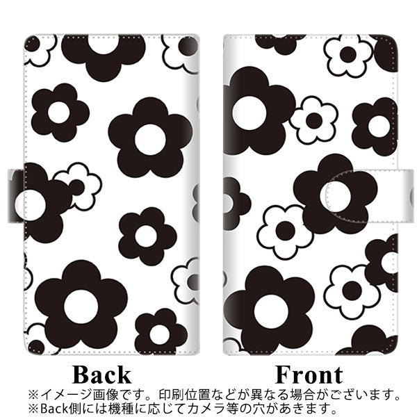 Redmi Note 11 高画質仕上げ プリント手帳型ケース(通常型)【SC922 デイジー ブラック】