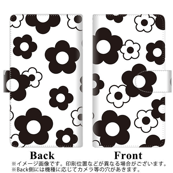 docomo ギャラクシーS20+ SC-52A 高画質仕上げ プリント手帳型ケース(通常型)【SC922 デイジー ブラック】