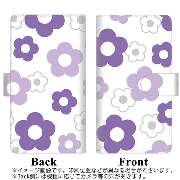 アクオスセンス2 SH-M08 高画質仕上げ プリント手帳型ケース(通常型)【SC925 デイジー パープル】
