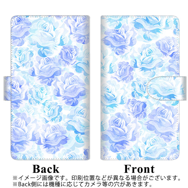 OPPO（オッポ） AX7 高画質仕上げ プリント手帳型ケース(通常型)【SC927 ローズ ブルー】