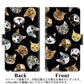 iPhone XS 高画質仕上げ プリント手帳型ケース(通常型)【SC933 ねこどっと（ブラック）】