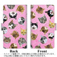 iPhone5/iPhone5s 高画質仕上げ プリント手帳型ケース(通常型)【SC934 ねこどっと（ピンク）】