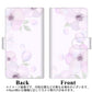 AQUOS wish A104SH Y!mobile 高画質仕上げ プリント手帳型ケース(通常型)【SC950 ドゥ・フルール（パウダーバイオレット）】