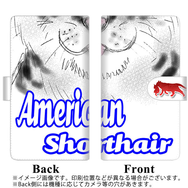 au アクオス U SHV37 高画質仕上げ プリント手帳型ケース(通常型)【YA801 アメショー】