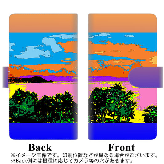 SoftBank アクオスゼロ6 高画質仕上げ プリント手帳型ケース(通常型)【YC984 トロピカル05】