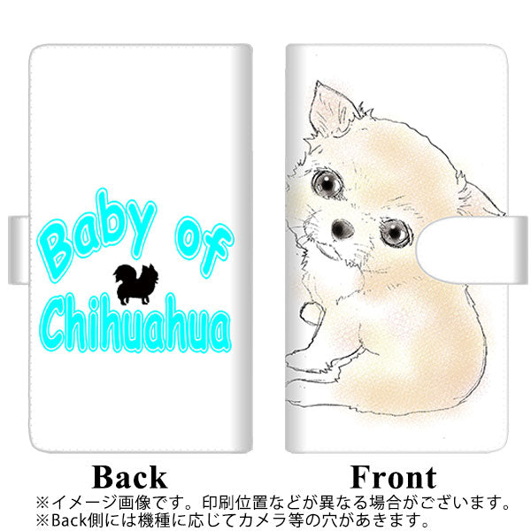 OPPO（オッポ） AX7 高画質仕上げ プリント手帳型ケース(通常型)【YD817 チワワ03】