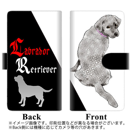らくらくスマートフォン F-52B docomo 高画質仕上げ プリント手帳型ケース(通常型)【YD822 ラブラドールレトリバー03】
