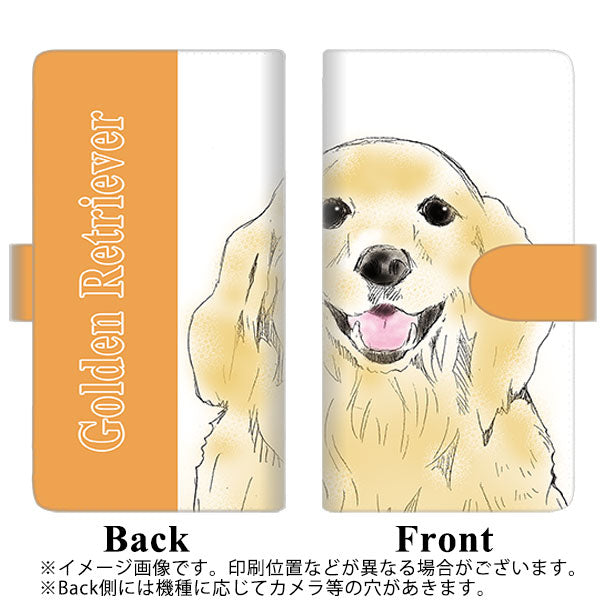 Galaxy S22 Ultra SCG14 au 高画質仕上げ プリント手帳型ケース(通常型)【YD827 ゴールデンレトリバー03】