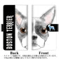 楽天モバイル Rakuten Hand 高画質仕上げ プリント手帳型ケース(通常型)【YD850 ボストンテリア01】