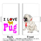 AQUOS wish SHG06 au 高画質仕上げ プリント手帳型ケース(通常型)【YD858 パグ04】