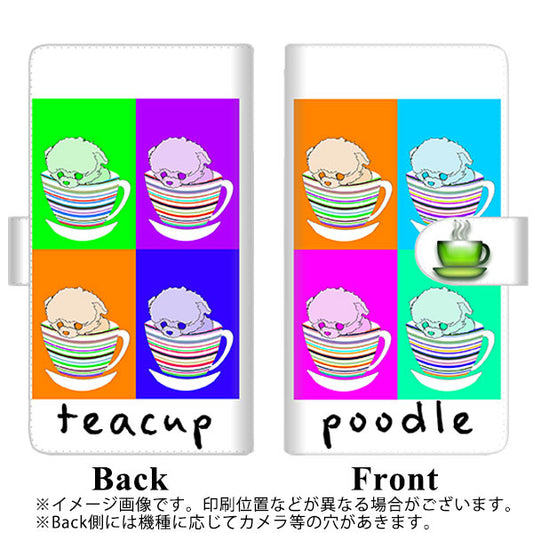 HUAWEI（ファーウェイ） P40 lite 5G CDY-NA9A 高画質仕上げ プリント手帳型ケース(通常型)【YD908 プードル04】