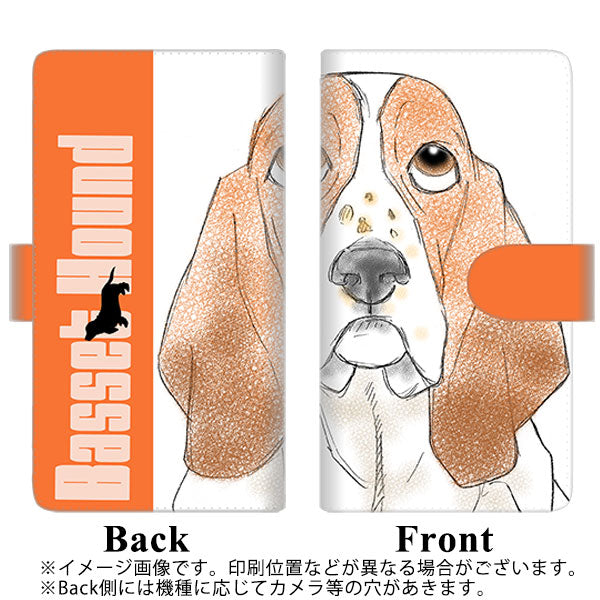 docomo ギャラクシー ノート10+ SC-01M 高画質仕上げ プリント手帳型ケース(通常型)【YD930 バセットハウンド01】