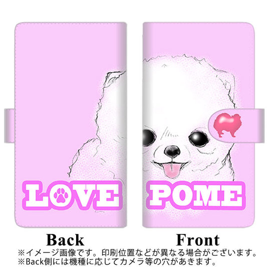 SoftBank アクオスゼロ6 高画質仕上げ プリント手帳型ケース(通常型)【YD935 ポメラニアン01】