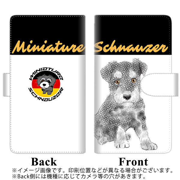 au ギャラクシー S10+ SCV42 高画質仕上げ プリント手帳型ケース(通常型)【YD975 ミニチュアシュナウザー01】