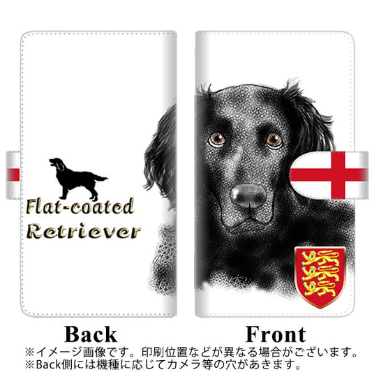 HUAWEI（ファーウェイ） P40 lite 5G CDY-NA9A 高画質仕上げ プリント手帳型ケース(通常型)【YD982 フラットコーテッドレトリバー01】