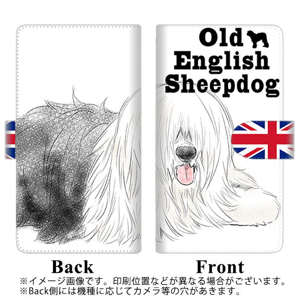 au ギャラクシー S10+ SCV42 高画質仕上げ プリント手帳型ケース(通常型)【YD998 オールドイングリッシュシープドッグ01】