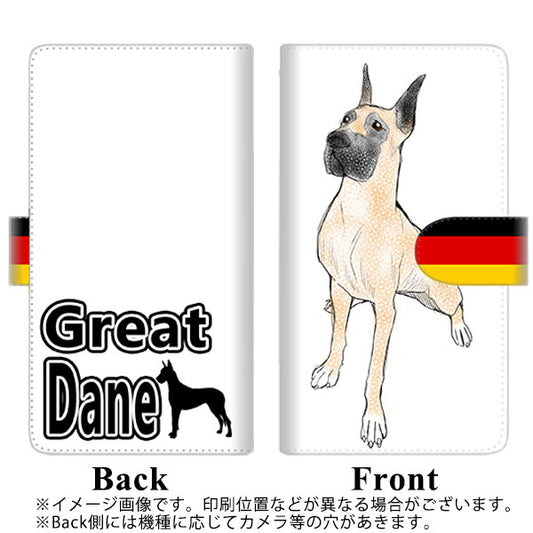HUAWEI（ファーウェイ） P40 lite 5G CDY-NA9A 高画質仕上げ プリント手帳型ケース(通常型)【YE804 グレートデーン01】