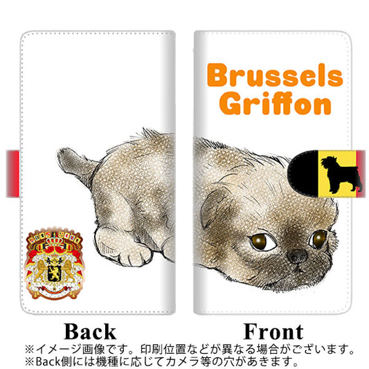 HUAWEI（ファーウェイ） P40 lite 5G CDY-NA9A 高画質仕上げ プリント手帳型ケース(通常型)【YE810 ブリュッセルグリフォン01】