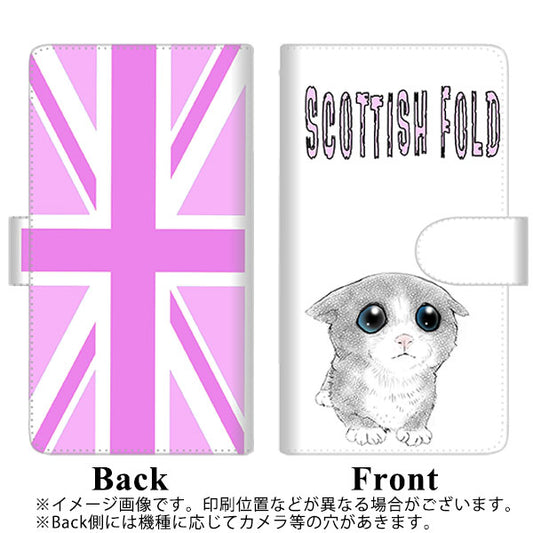 SoftBank アクオスゼロ6 高画質仕上げ プリント手帳型ケース(通常型)【YE816 スコティッシュフォールド01】