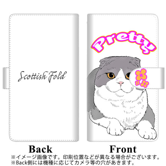 HUAWEI（ファーウェイ） P40 lite 5G CDY-NA9A 高画質仕上げ プリント手帳型ケース(通常型)【YE819 スコティッシュフォールド04】