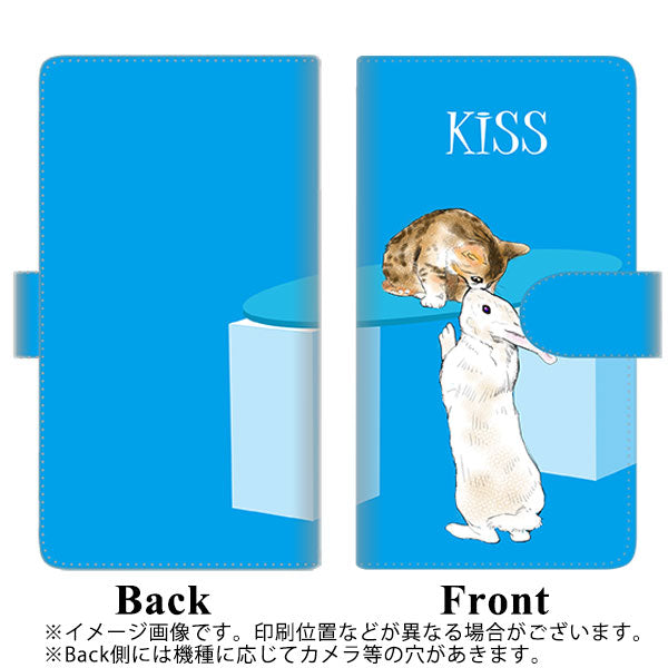 HUAWEI（ファーウェイ）P10 lite WAS-LX2J 高画質仕上げ プリント手帳型ケース(通常型)【YE912 キス02】