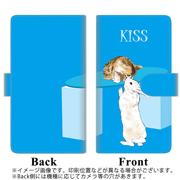 シンプルスマホ6 A201SH SoftBank 高画質仕上げ プリント手帳型ケース(通常型)【YE912 キス02】