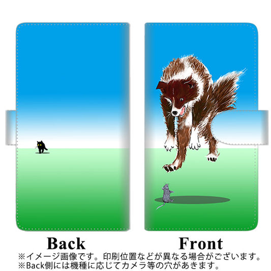 らくらくスマートフォン F-52B docomo 高画質仕上げ プリント手帳型ケース(通常型)【YE914 ワオ！】