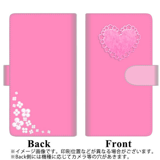 らくらくスマートフォン F-52B docomo YE995 ガーリーピンク 通常型 プリント手帳型ケース