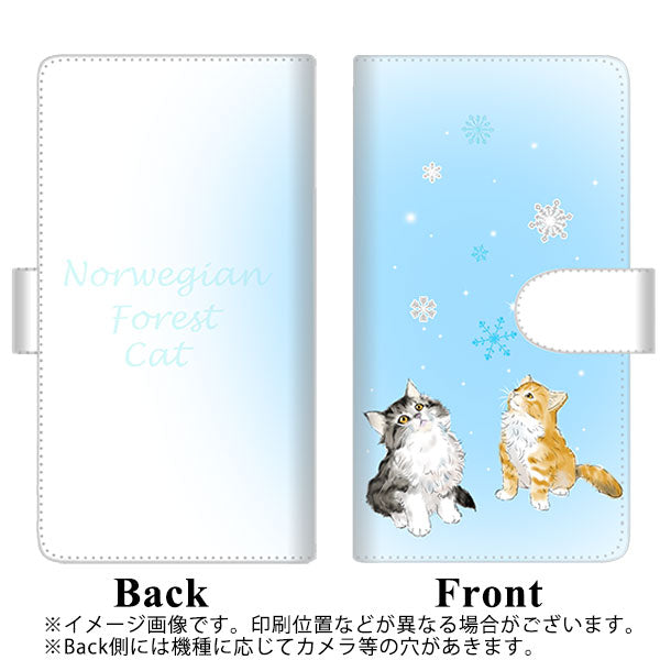 docomo エクスペリア XZ2 SO-03K 高画質仕上げ プリント手帳型ケース(通常型)【YG908 ノルウェージャンフォレストキャット04】