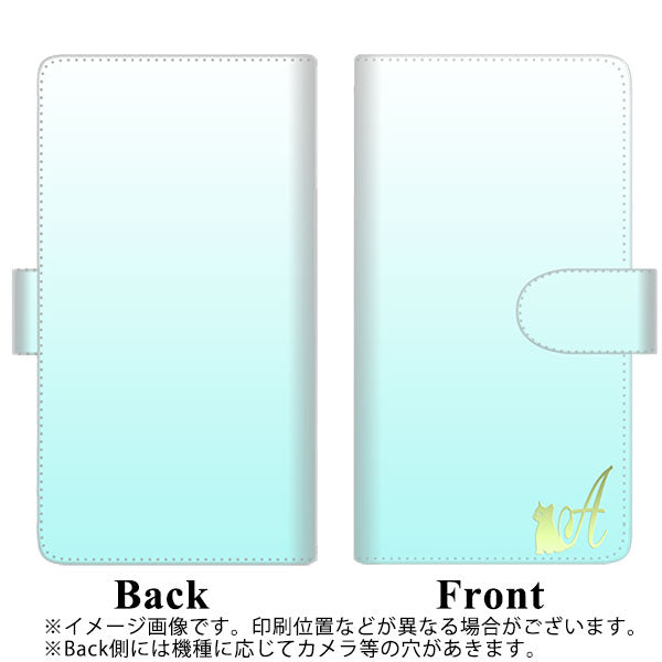 docomo エクスペリア XZ2 SO-03K 高画質仕上げ プリント手帳型ケース(通常型)【YI842 イニシャル ネコ A】