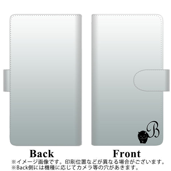 au ギャラクシー S20 5G SCG01 高画質仕上げ プリント手帳型ケース(通常型)【YI843 イニシャル ネコ B】