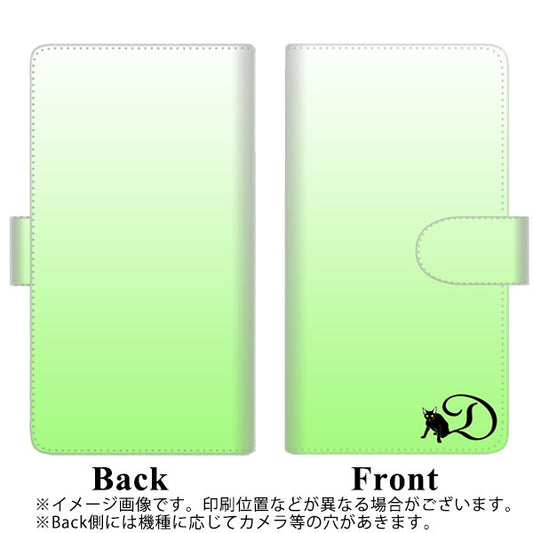 SoftBank アクオスゼロ6 高画質仕上げ プリント手帳型ケース(通常型)【YI845 イニシャル ネコ D】