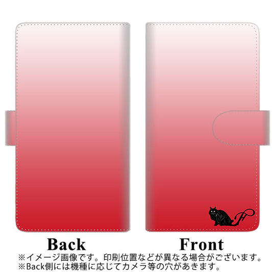 SoftBank アクオスゼロ6 高画質仕上げ プリント手帳型ケース(通常型)【YI847 イニシャル ネコ F】
