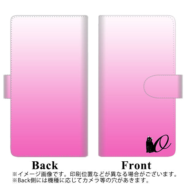 docomo アローズ ビー F-04K 高画質仕上げ プリント手帳型ケース(通常型)【YI856 イニシャル ネコ O】